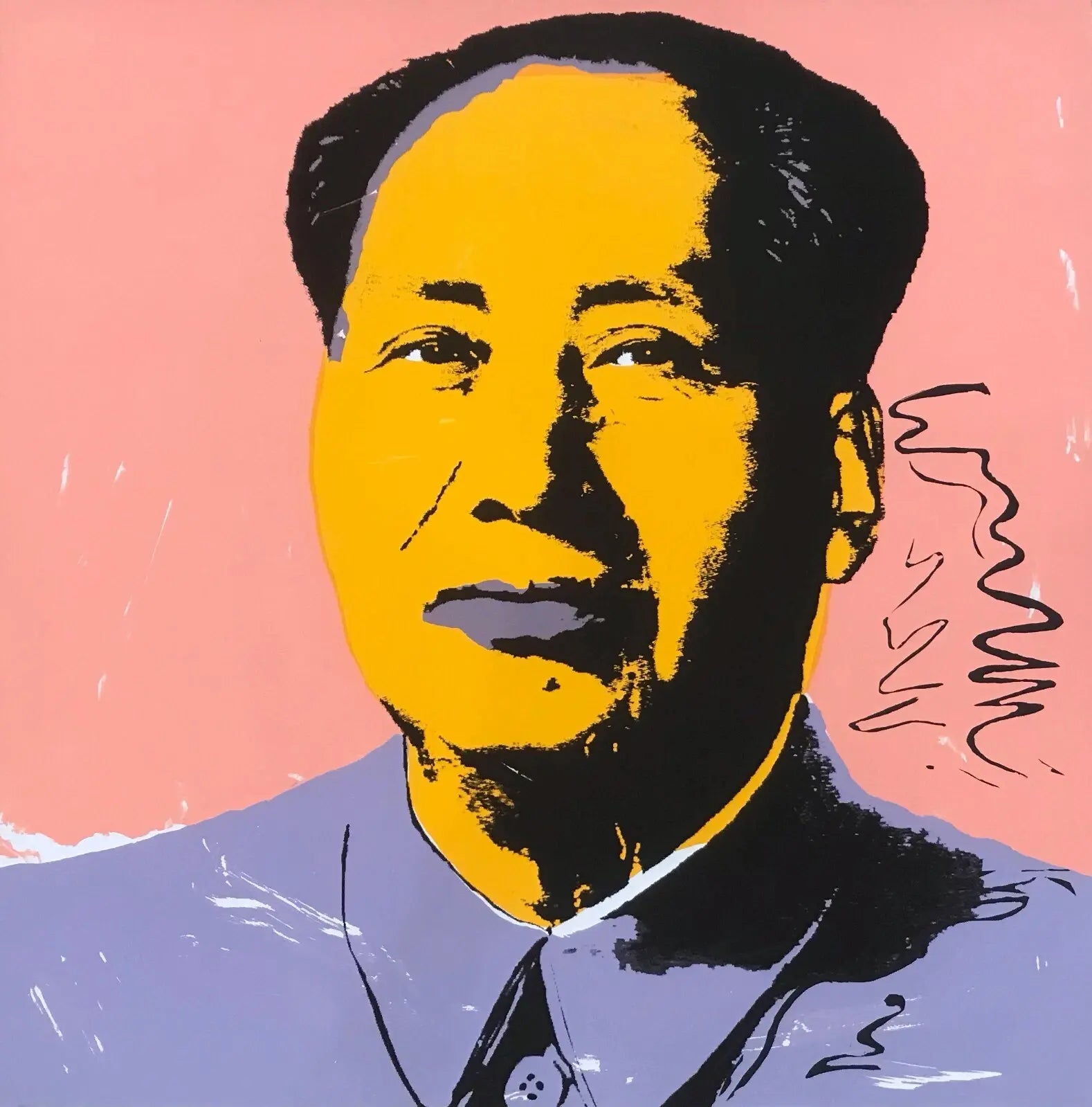 Serigrafia Andy Warhol Mao Zedong Sunday B Morning Rosa.