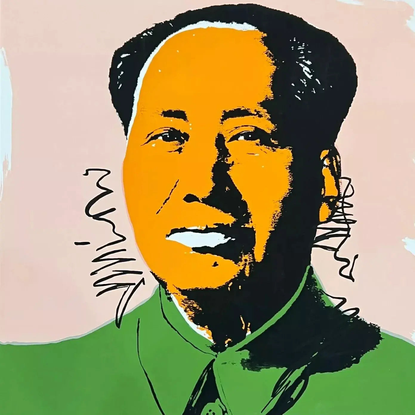 Andy Warhol Mao serigrafia verde Sunday B Morning.